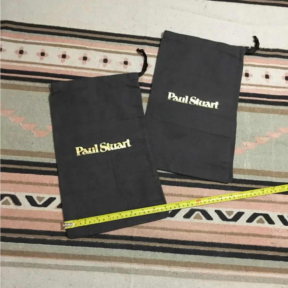 Paul Stuart dustbag bundle of two (2) never used brown gold letters